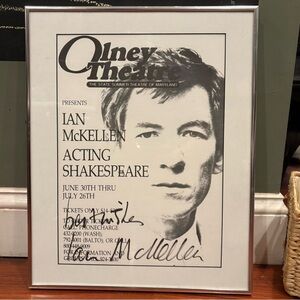 Framed Ian McKellen Acting Shakespeare Poster